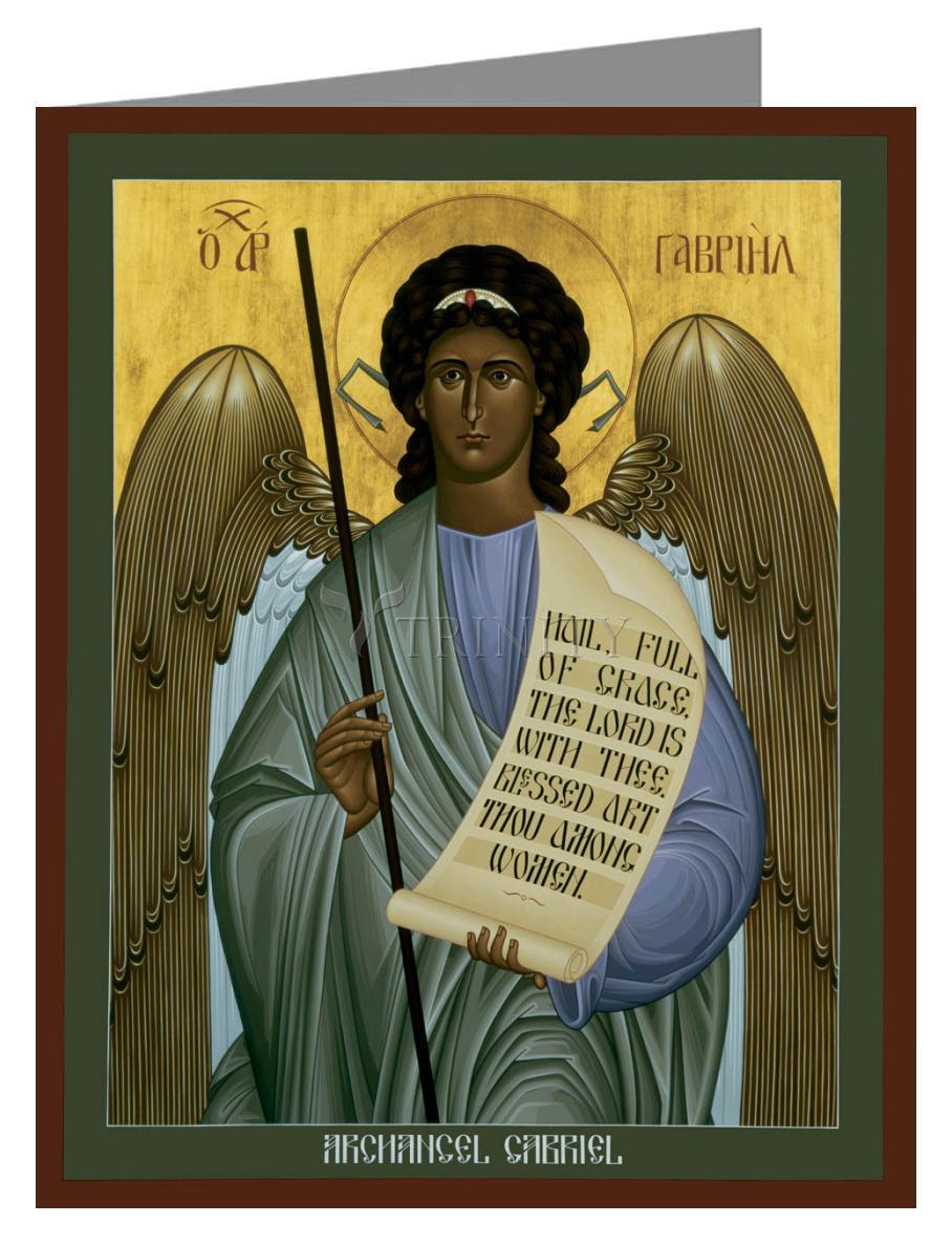 St. Gabriel Archangel - Note Card by Br. Robert Lentz, OFM - Trinity Stores