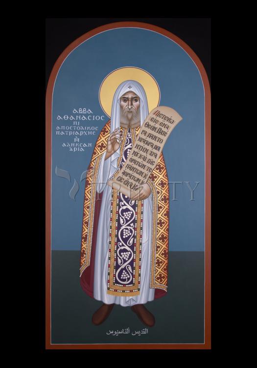 St. Athanasius the Great - Holy Card by Br. Robert Lentz, OFM - Trinity Stores
