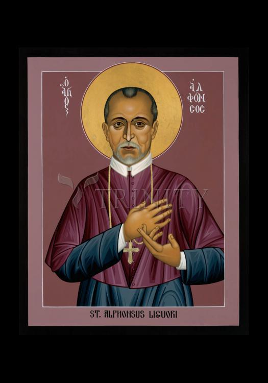St. Alphonsus Liguori - Holy Card by Br. Robert Lentz, OFM - Trinity Stores