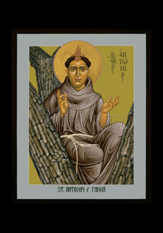 St. Anthony of Padua - Holy Card by Br. Robert Lentz, OFM - Trinity Stores