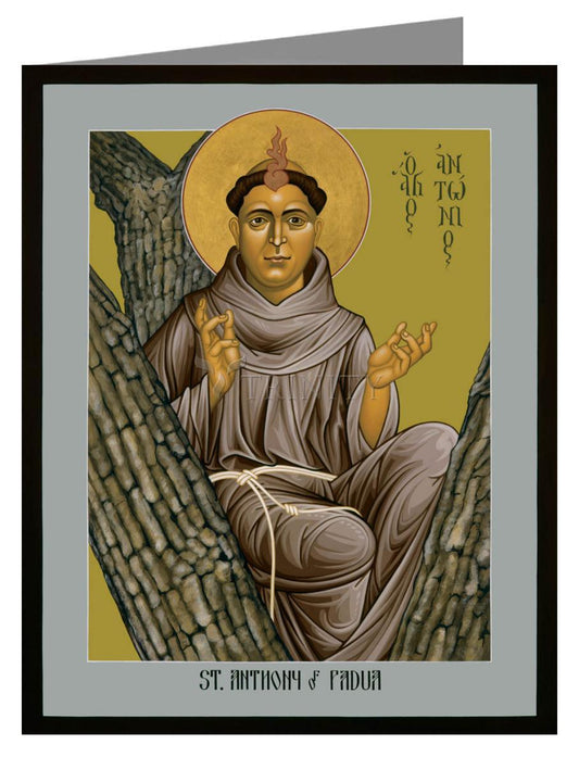 St. Anthony of Padua - Note Card Custom Text by Br. Robert Lentz, OFM - Trinity Stores