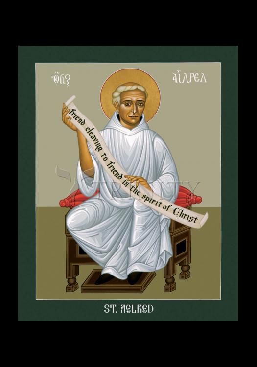 St. Aelred of Rievaulx - Holy Card by Br. Robert Lentz, OFM - Trinity Stores