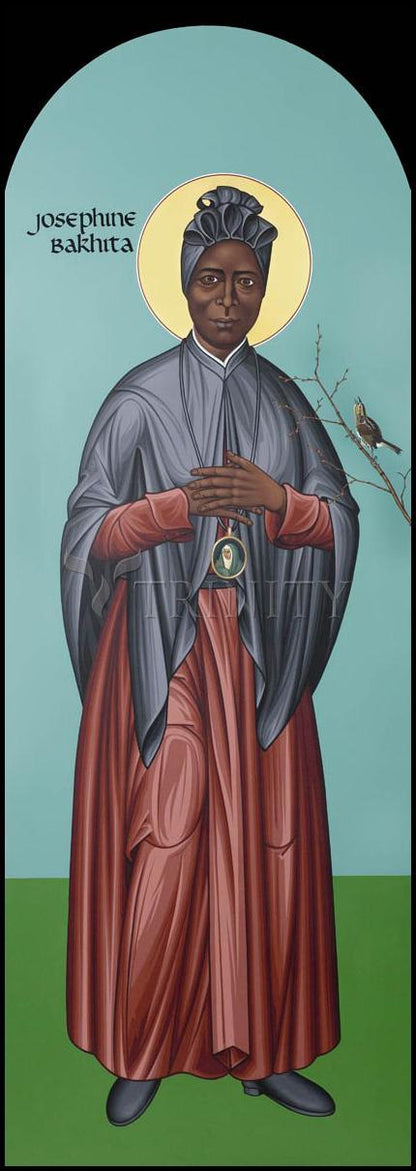 St. Josephine Bakhita - Wood Plaque by Br. Robert Lentz, OFM - Trinity Stores