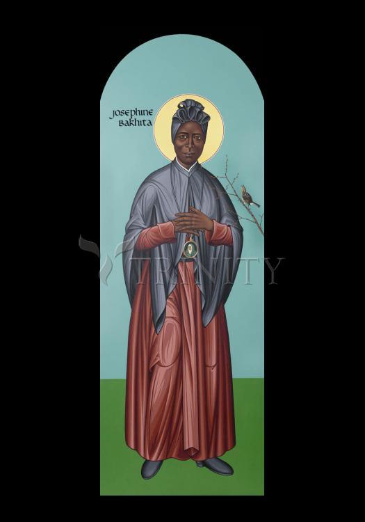 St. Josephine Bakhita - Holy Card by Br. Robert Lentz, OFM - Trinity Stores