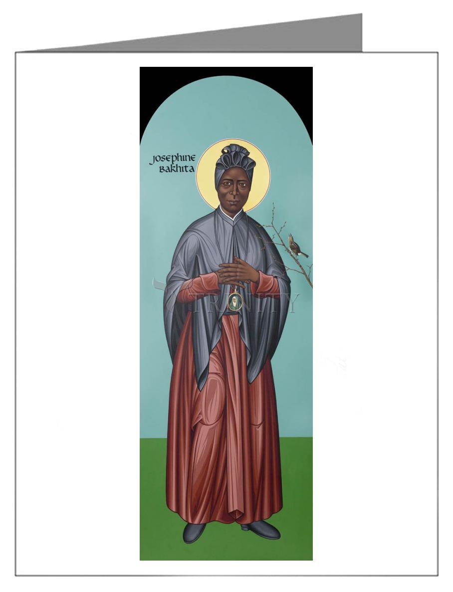 St. Josephine Bakhita - Note Card Custom Text by Br. Robert Lentz, OFM - Trinity Stores