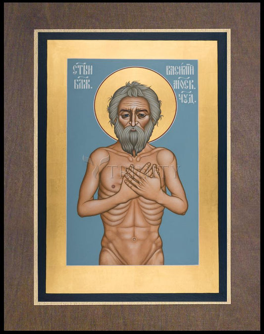 St. Basil the Blessed of Moscow - Wood Plaque Premium by Br. Robert Lentz, OFM - Trinity Stores