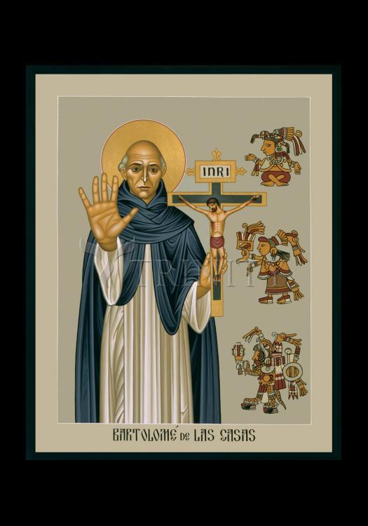 Bartolome de la Casas - Holy Card by Br. Robert Lentz, OFM - Trinity Stores
