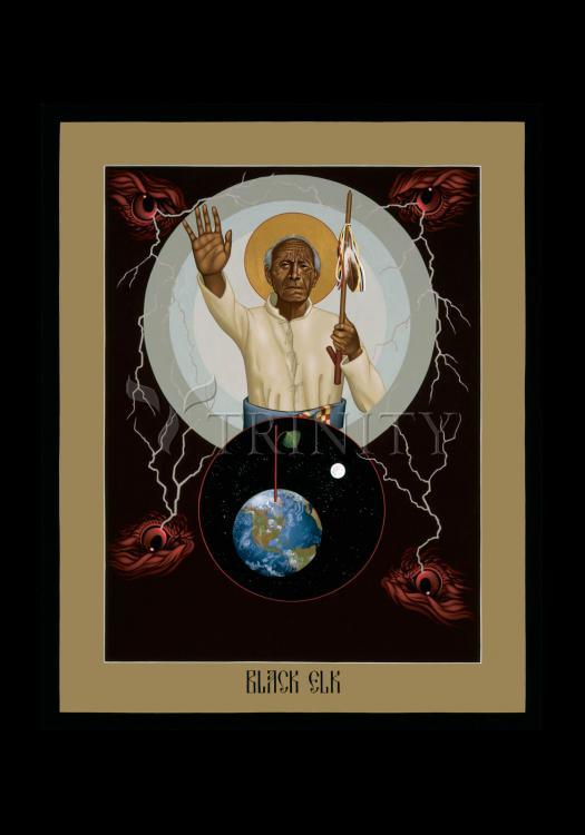 Black Elk - Holy Card by Br. Robert Lentz, OFM - Trinity Stores
