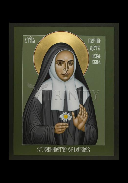 St. Bernadette of Lourdes - Holy Card by Br. Robert Lentz, OFM - Trinity Stores