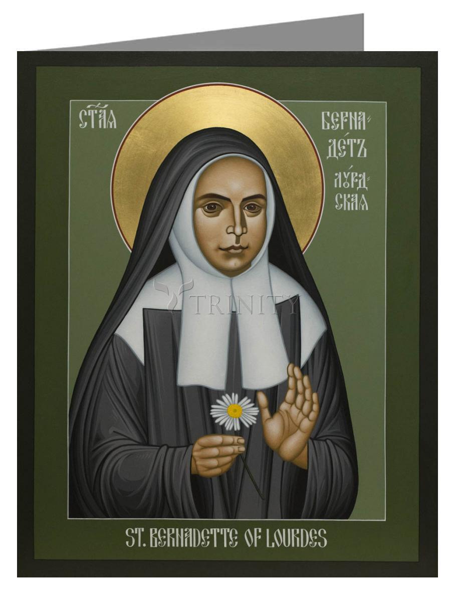 St. Bernadette of Lourdes - Note Card Custom Text by Br. Robert Lentz, OFM - Trinity Stores