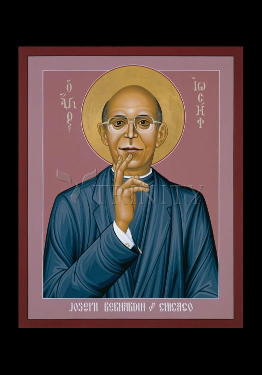 Cardinal Bernardin of Chicago - Holy Card by Br. Robert Lentz, OFM - Trinity Stores