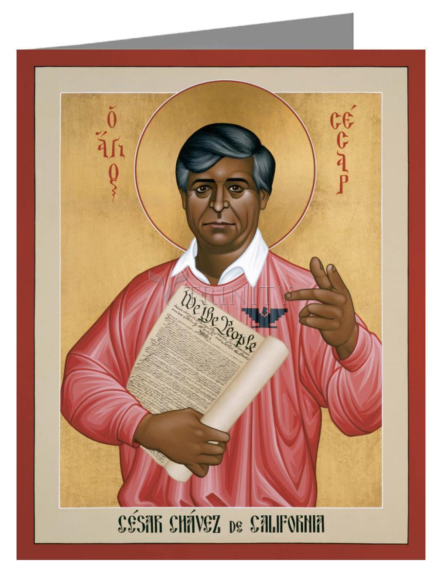 Cesar Chavez - Note Card by Br. Robert Lentz, OFM - Trinity Stores