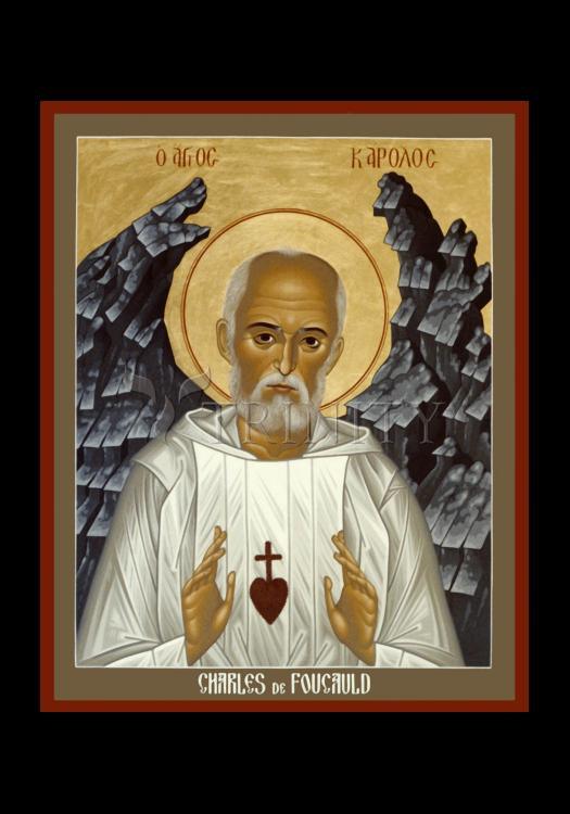 St. Charles de Foucauld - Holy Card by Br. Robert Lentz, OFM - Trinity Stores