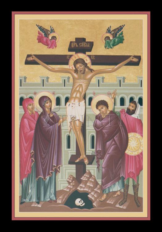 Crucifixion - Holy Card by Br. Robert Lentz, OFM - Trinity Stores