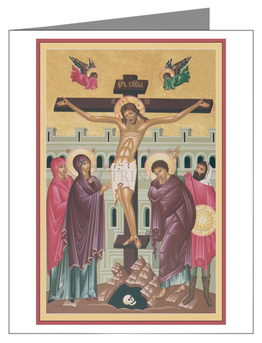 Crucifixion - Note Card by Br. Robert Lentz, OFM - Trinity Stores