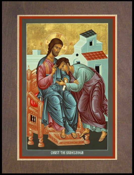 Christ the Bridegroom - Wood Plaque Premium by Br. Robert Lentz, OFM - Trinity Stores