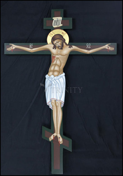 Christ Crucified - Wood Plaque by Br. Robert Lentz, OFM - Trinity Stores