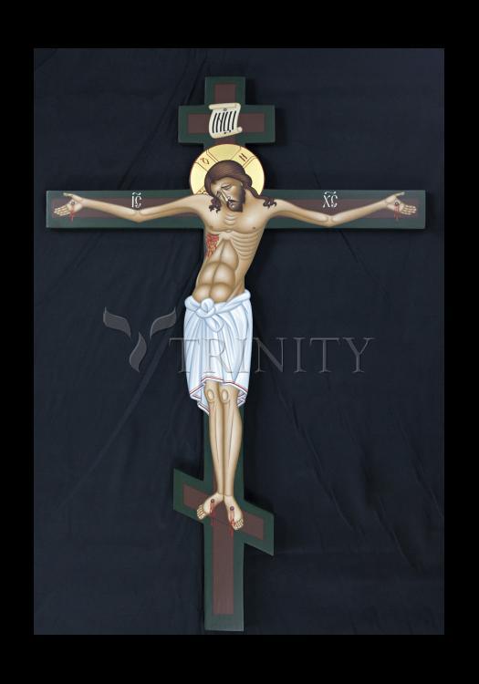Christ Crucified - Holy Card by Br. Robert Lentz, OFM - Trinity Stores