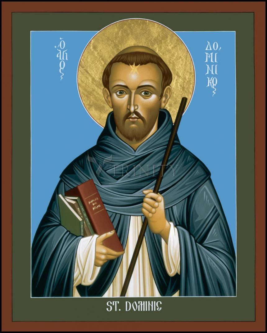 St. Dominic Guzman - Wood Plaque by Br. Robert Lentz, OFM - Trinity Stores