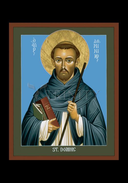St. Dominic Guzman - Holy Card by Br. Robert Lentz, OFM - Trinity Stores