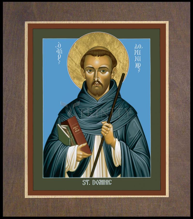 St. Dominic Guzman - Wood Plaque Premium by Br. Robert Lentz, OFM - Trinity Stores