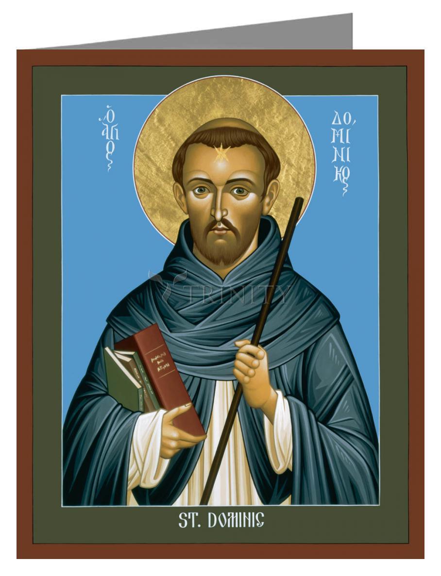 St. Dominic Guzman - Note Card Custom Text by Br. Robert Lentz, OFM - Trinity Stores