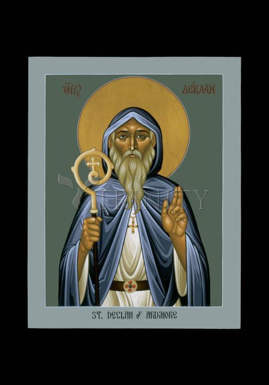 St. Declan of Ardmore - Holy Card by Br. Robert Lentz, OFM - Trinity Stores