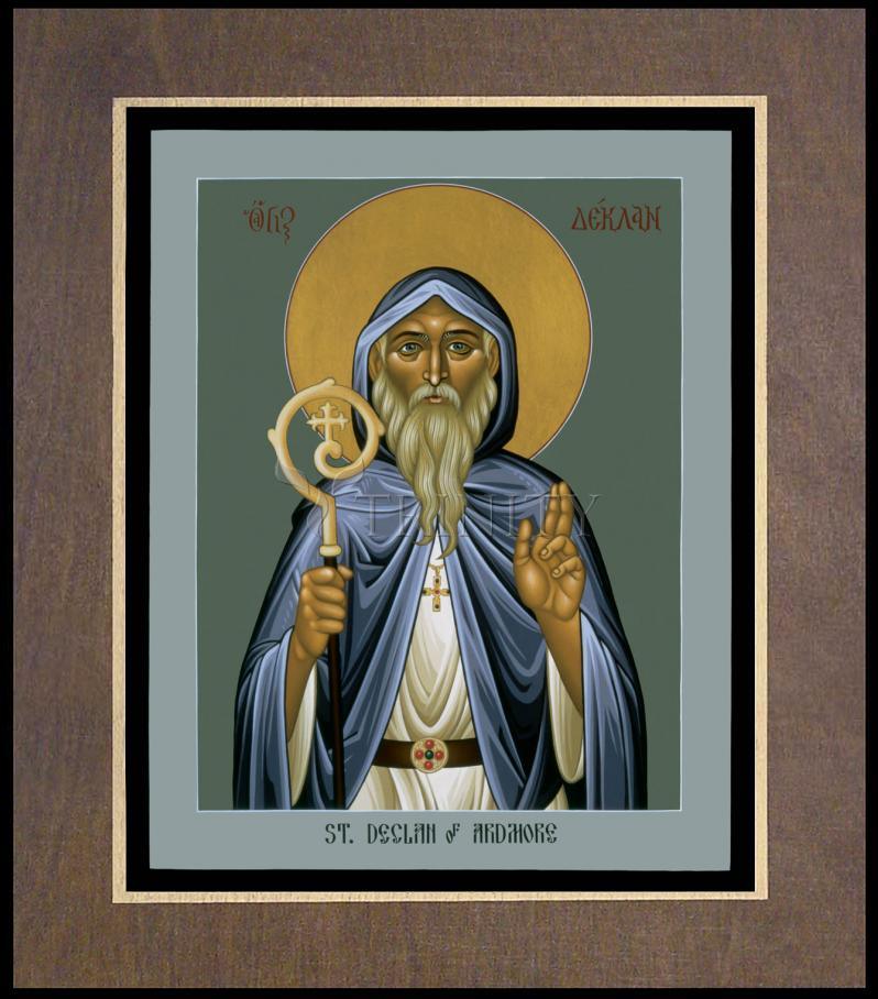 St. Declan of Ardmore - Wood Plaque Premium by Br. Robert Lentz, OFM - Trinity Stores