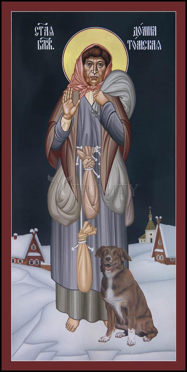 St. Domna of Tomsk - Wood Plaque by Br. Robert Lentz, OFM - Trinity Stores