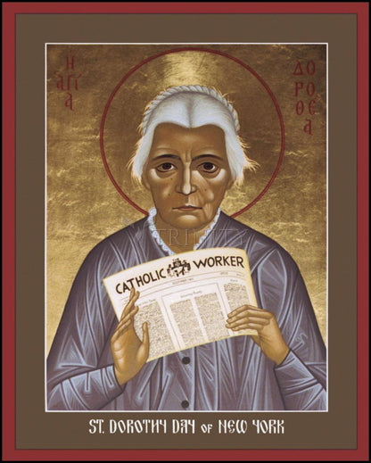 Dorothy Day of New York - Wood Plaque by Br. Robert Lentz, OFM - Trinity Stores