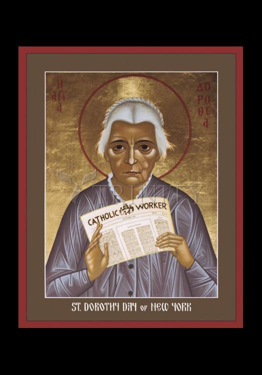 Dorothy Day of New York - Holy Card by Br. Robert Lentz, OFM - Trinity Stores