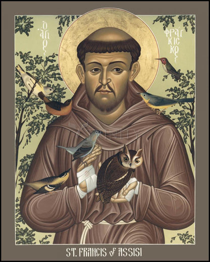 St. Francis of Assisi - Wood Plaque by Br. Robert Lentz, OFM - Trinity Stores