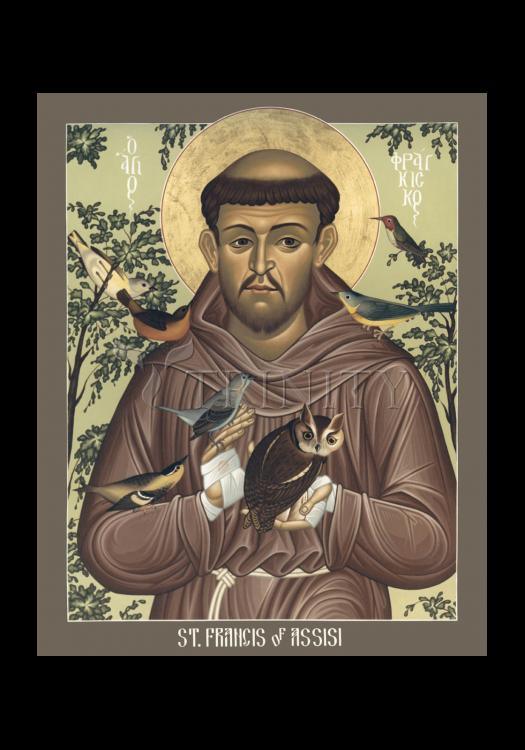 St. Francis of Assisi - Holy Card by Br. Robert Lentz, OFM - Trinity Stores