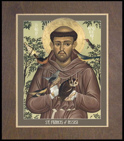 St. Francis of Assisi - Wood Plaque Premium by Br. Robert Lentz, OFM - Trinity Stores