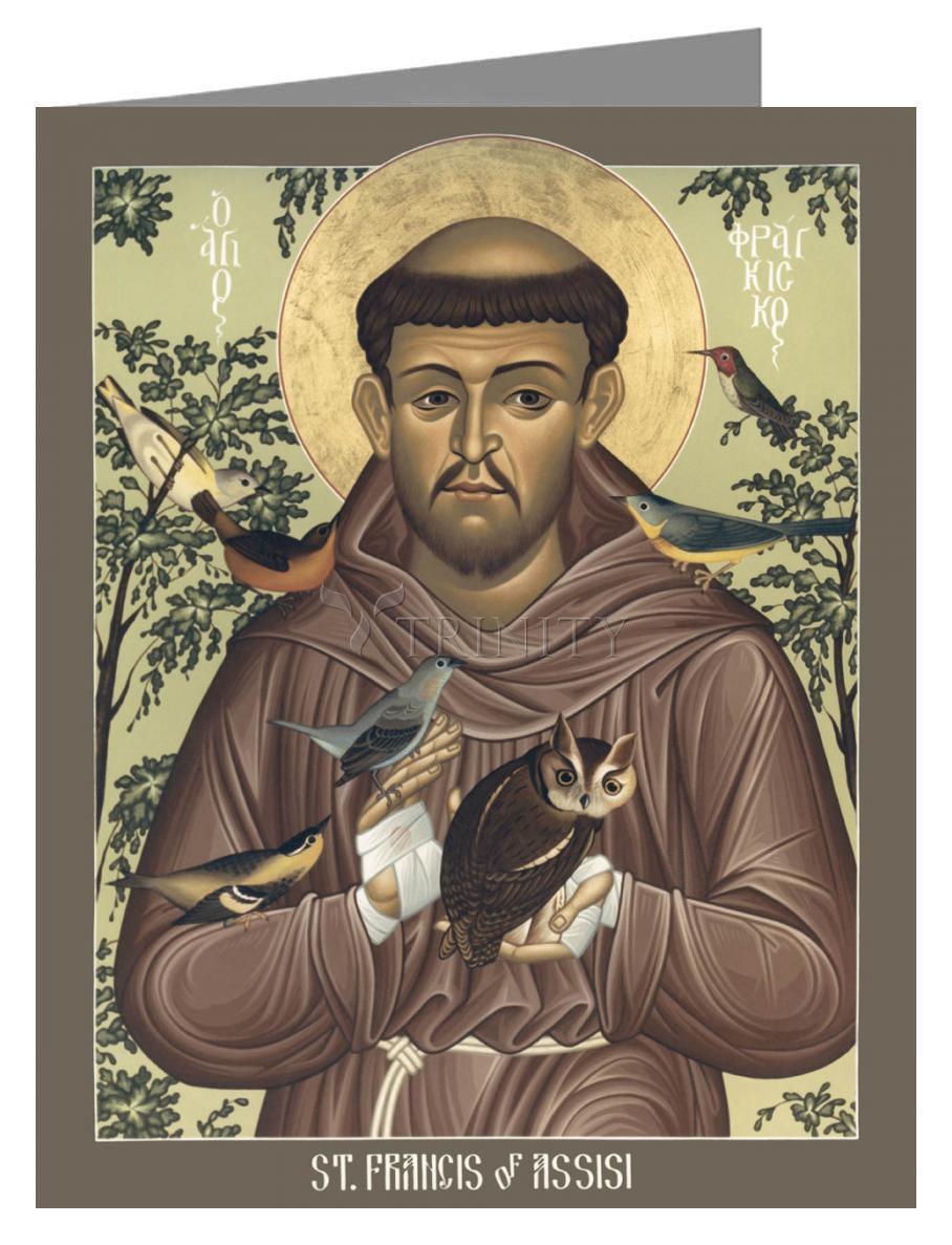 St. Francis of Assisi - Note Card Custom Text by Br. Robert Lentz, OFM - Trinity Stores