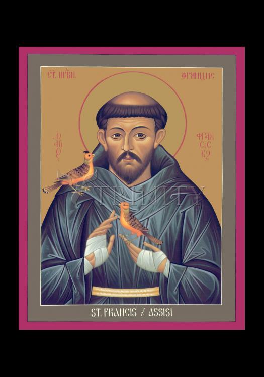 St. Francis of Assisi - Holy Card by Br. Robert Lentz, OFM - Trinity Stores