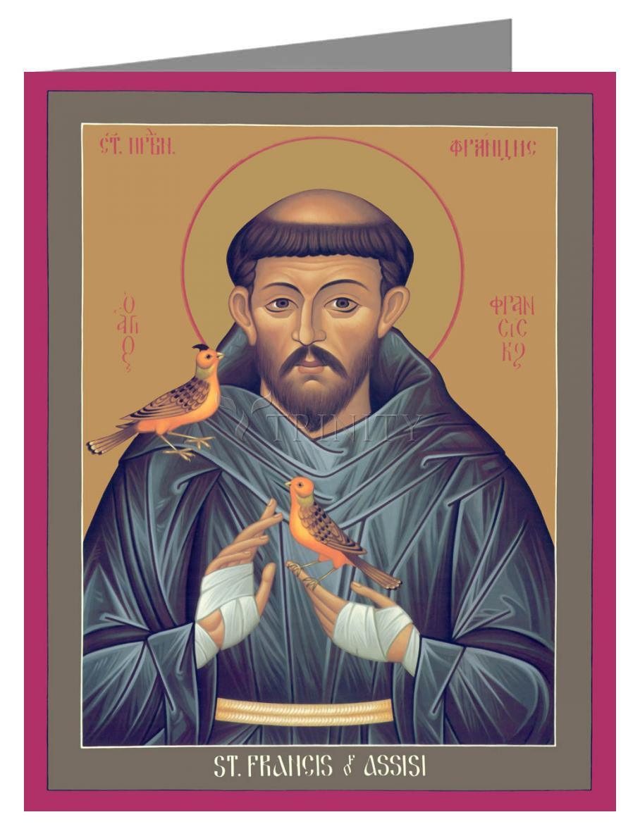 St. Francis of Assisi - Note Card Custom Text by Br. Robert Lentz, OFM - Trinity Stores