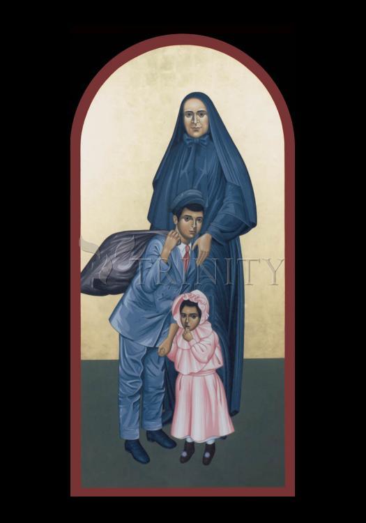 St. Frances Cabrini - Holy Card by Br. Robert Lentz, OFM - Trinity Stores