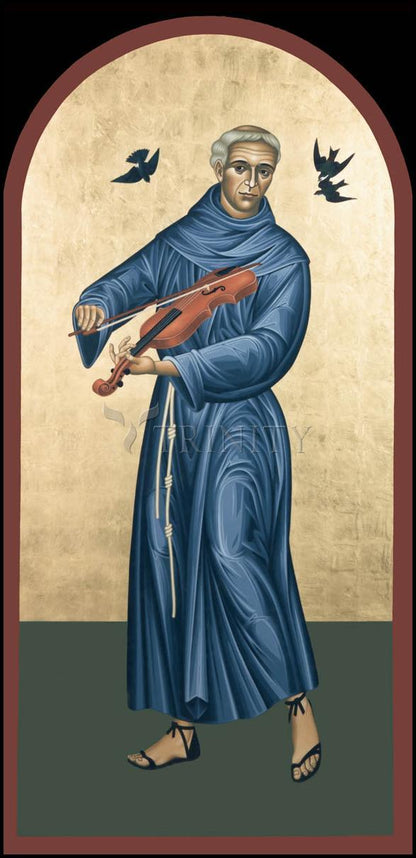 St. Francis Solano - Wood Plaque by Br. Robert Lentz, OFM - Trinity Stores