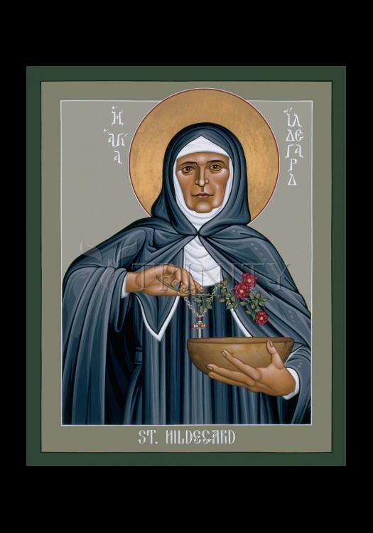 St. Hildegard of Bingen - Holy Card by Br. Robert Lentz, OFM - Trinity Stores