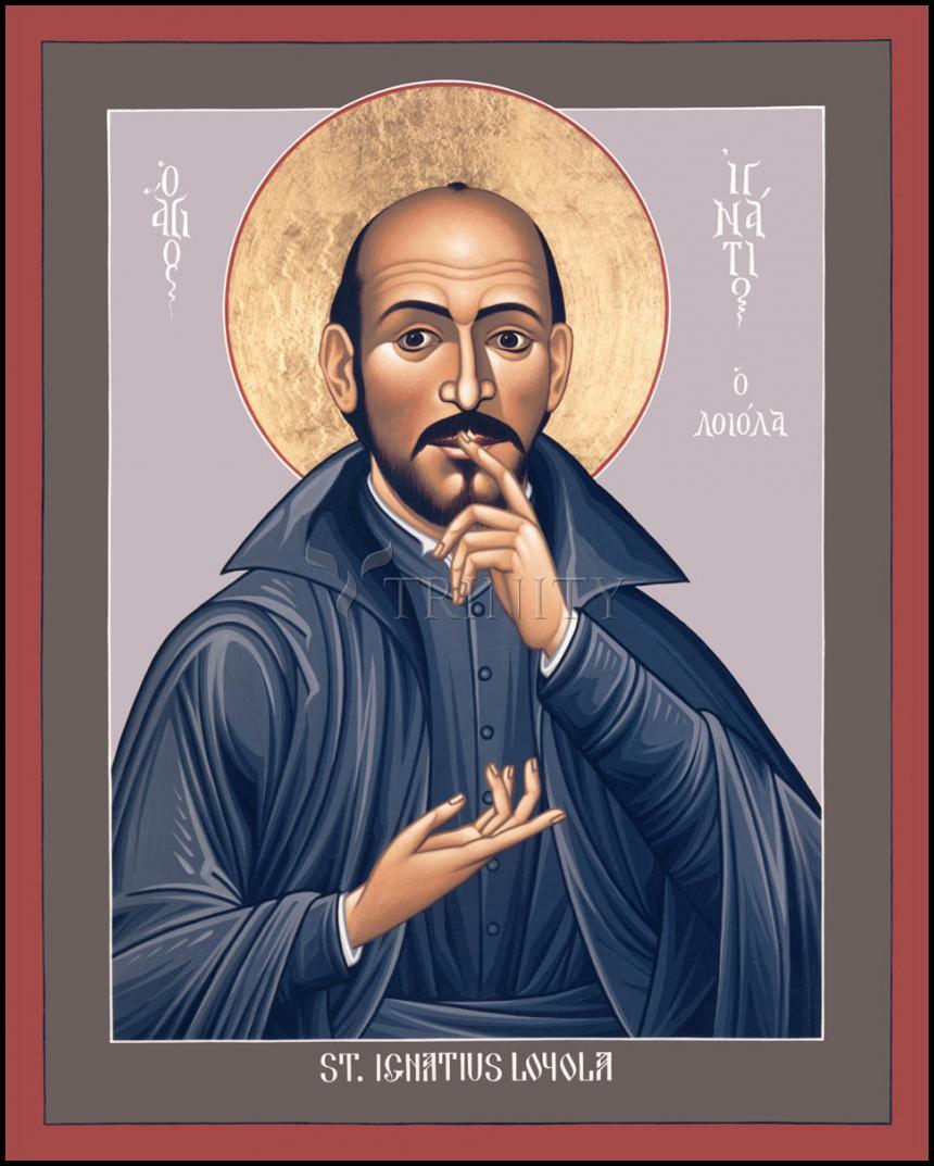 St. Ignatius Loyola - Wood Plaque by Br. Robert Lentz, OFM - Trinity Stores