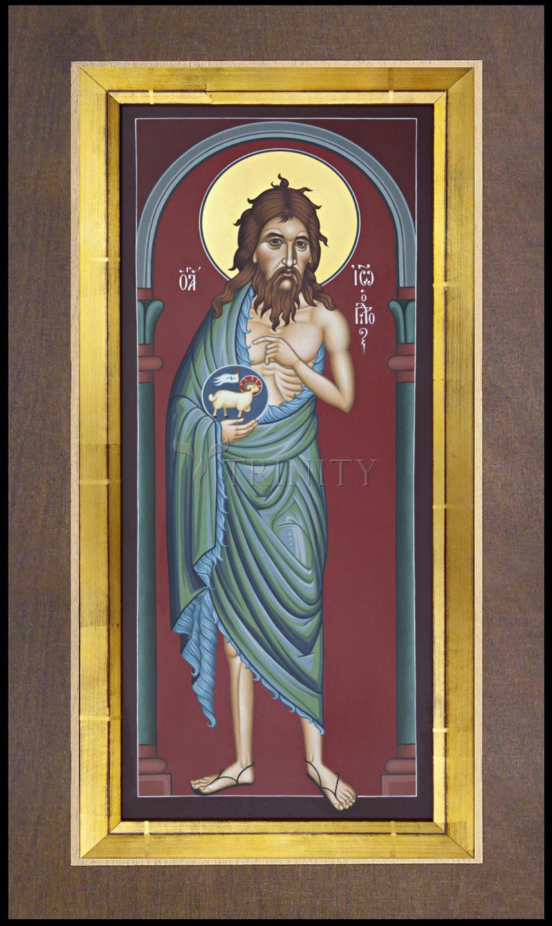 St. John the Baptist - Wood Plaque Premium by Br. Robert Lentz, OFM - Trinity Stores