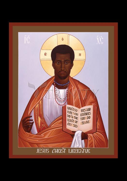Jesus Christ: Liberator - Holy Card by Br. Robert Lentz, OFM - Trinity Stores