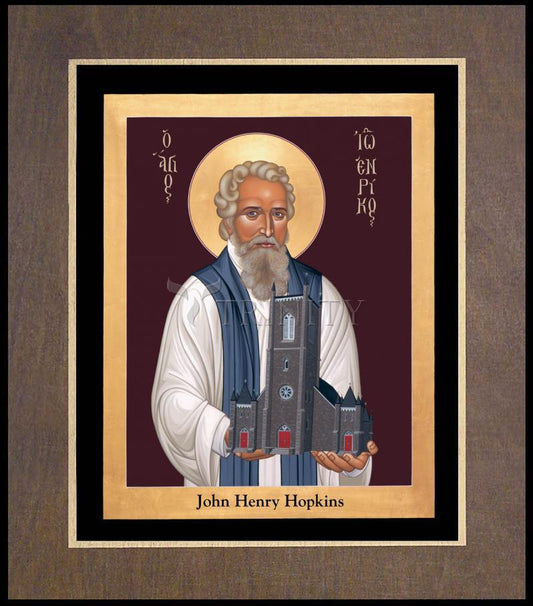 John Henry Hopkins - Wood Plaque Premium by Br. Robert Lentz, OFM - Trinity Stores