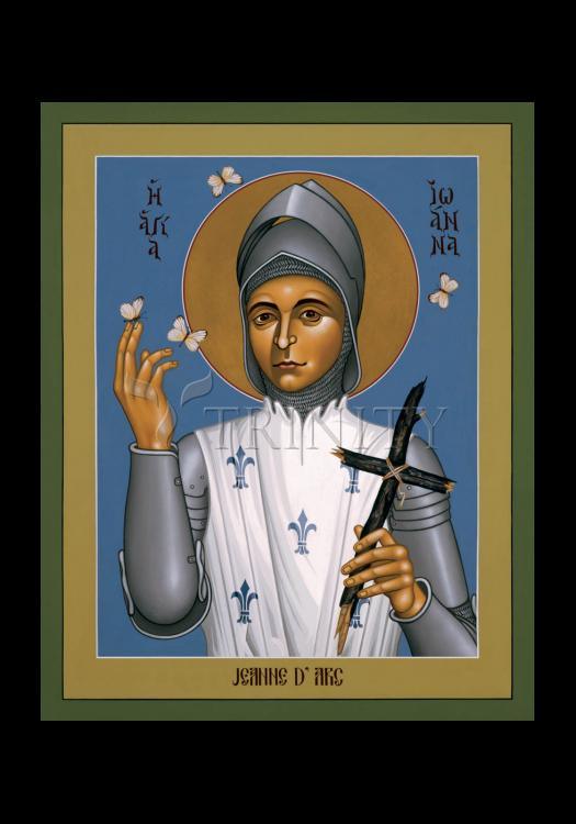 St. Joan of Arc - Holy Card by Br. Robert Lentz, OFM - Trinity Stores
