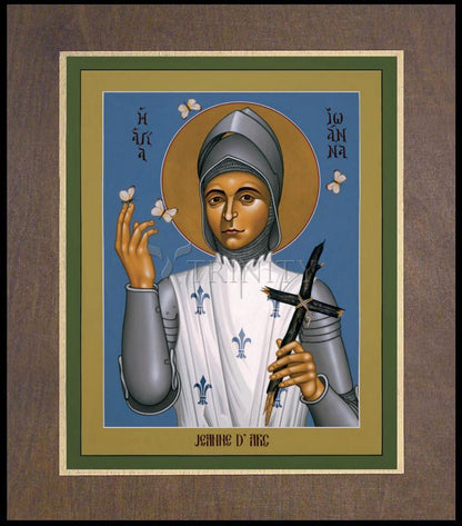 St. Joan of Arc - Wood Plaque Premium by Br. Robert Lentz, OFM - Trinity Stores
