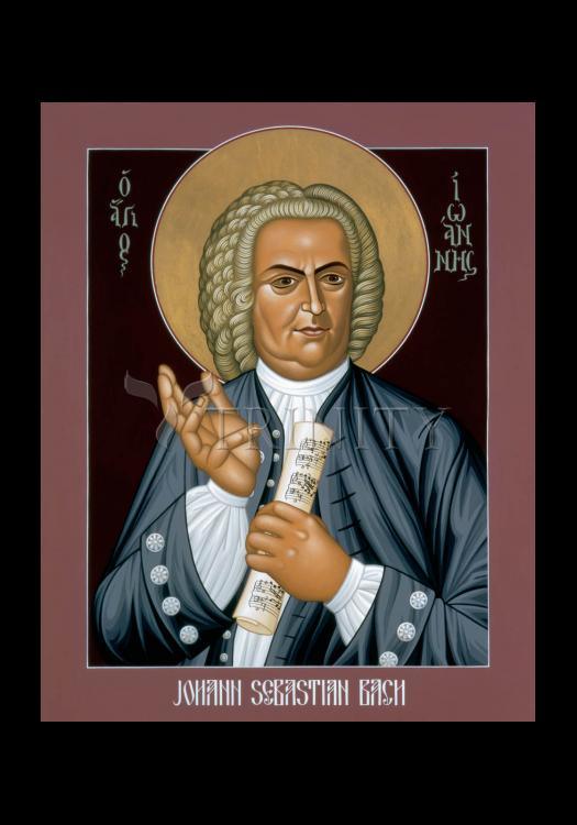 Johann Sebastian Bach - Holy Card by Br. Robert Lentz, OFM - Trinity Stores