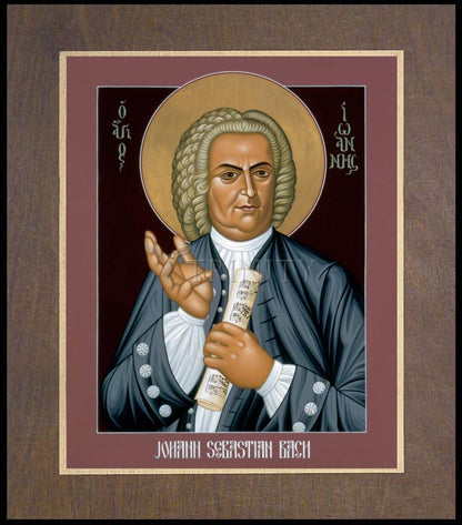 Johann Sebastian Bach - Wood Plaque Premium by Br. Robert Lentz, OFM - Trinity Stores