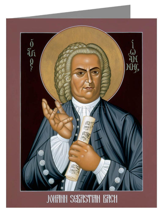 Johann Sebastian Bach - Note Card by Br. Robert Lentz, OFM - Trinity Stores