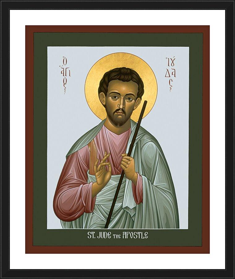 Wall Frame Black - St. Jude the Apostle by Br. Robert Lentz, OFM - Trinity Stores